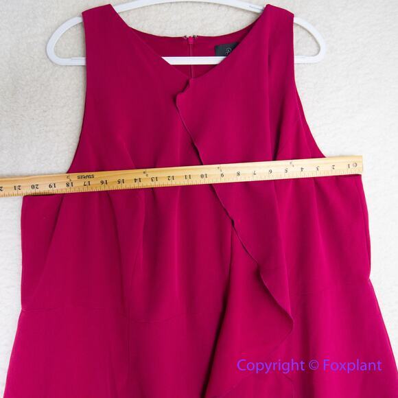 New! Adrianna Papell pink Stretch Crepe V-Neck Sheath dress plus size 22W - Picture 9 of 16